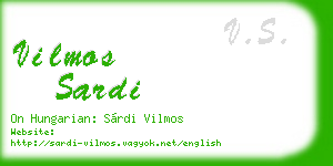 vilmos sardi business card